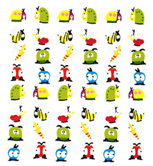Mrs Grossman’s Chubby BUGS Bug Eyed Fly Scrapbook Stickers! 3 Strips