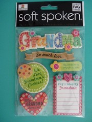 GRANDMA LOVE Dimensional Stickers (6) pcs Sealed Pack – Me & My Big Ideas