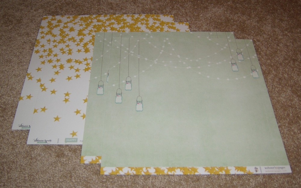 Webster’s Pages «Happy» Paper Lot of Four……Star Gazing