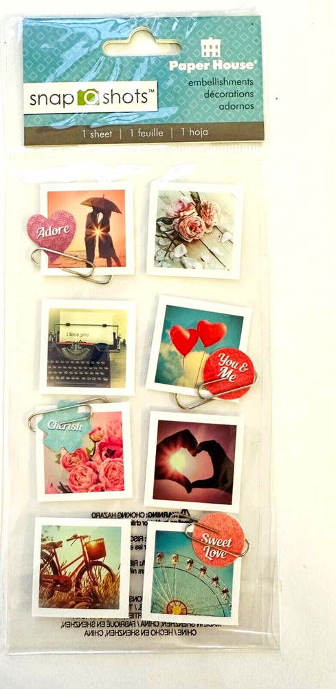 Love Words Photo Snapshots Stickers Planner Supply Scrapbook Embellishment