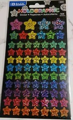 Cute 144 Rainbow Holographic Sparkle Star Stickers