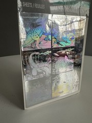 Hologram Holographic Rare Vintage Carlton Stickers 2 Sheets Dinosaur Sticker