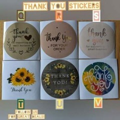 100 Mix Thank you Stickers (Message Us Your Design Preference After Purchase)