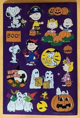 Charles M. Schulz Peanuts Characters Snoopy Halloween Sticker Sheet