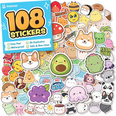 Cute Stickers for Kids – Kawaii Water Bottle Stickers for Teens – 108Pc Sticker