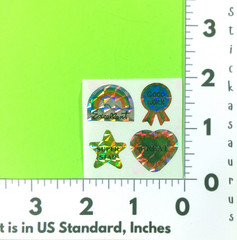 Vintage Prismatic Encouraging Words Award Great 7 Sticker Mod