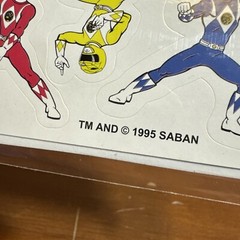 Vintage Power Rangers Stickers Sheet 1995 Saban Paper Art Mighty Morphin