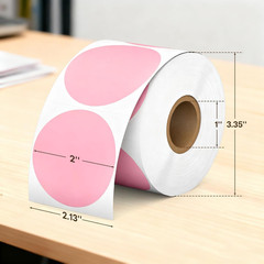 2″ round Color Label Stickers, 750 PCS (1 Roll) Self-Adhesive Circle Stickers in