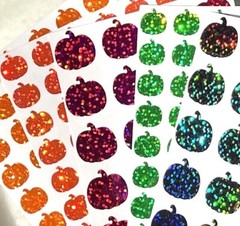 Sparkle Pumpkin Sticker Sheet! – Choose a Size & Color – Cute for Fall Crafts!