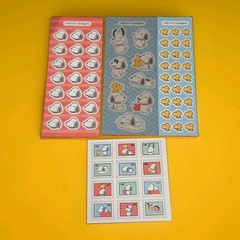 Hubman & Chubgirl Peanuts Friends Collection Snoopy Woodstock 4 Sticker sheets