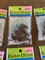 Eyelet Outlet Brads Lot of Hunting NEW 6 packs Card Making Scrapbooking Animals