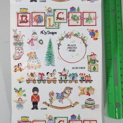 Vintage NRN Designs Babys 1st Christmas Sticker Roll Lot of 18 Sheets