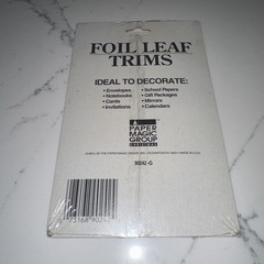 Vintage Foil Leaf Trim Gold Teddy Bear Stickers Still Sealed (24) Made In USA