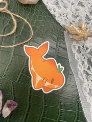 Orange Shark Die Cut Sticker | Single 2 inch Sticker