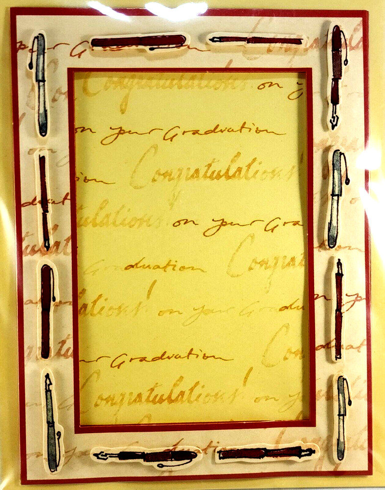 Vintage Frame Fountain Pen Border Junk Journal Embellishment VERY RARE
