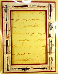 Vintage Frame Fountain Pen Border Junk Journal Embellishment VERY RARE
