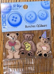 Dress it up Memory Mates-Bunches Of Bears-Birthday Roses Scrapbook Embellishment