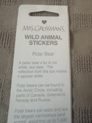 VTG 2003 Mrs Grossman’s Wild Animal Stickers Lot 9 NOS Horse Polar Bear