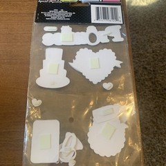 NIP SPECIAL MOMENTS EMBELLISHMENTS 11 Ct./WEDDING GARNESSMENTS/SELF STICK BACKIN