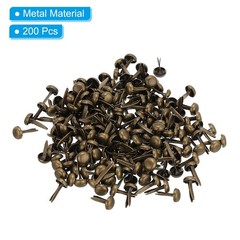 Brads for Paper Crafts, 150 Pcs Bronze Metal Round Paper Fasteners, 8 mm