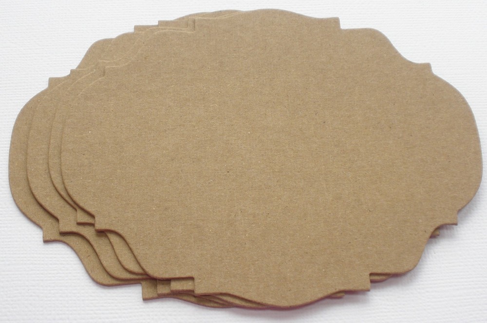 {4} BAROQUE NOTES – Matt Frame Bare Chipboard Die Cuts Embellishments