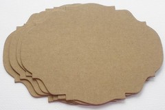 {4} BAROQUE NOTES – Matt Frame Bare Chipboard Die Cuts Embellishments