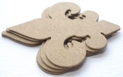 {4} *MINI FLEUR DE LIS* Flourish Accent Chipboard Die Cuts – 2 1/4″ x 2 1/2