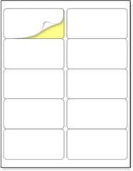 (2″ x 4″) 30 Sheets, Printable White Sticker Labels, Laser/Inkjet Printing – Mat