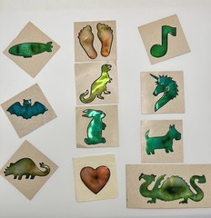 1980’s ollie stickers one owner, backings and oil still intact. Lot of 16.