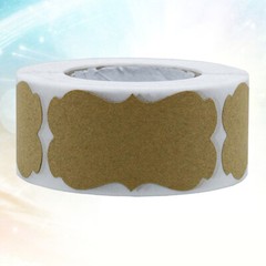 300PCS Kraft Sticker Labels Kraft Paper Decorative Stickers Envelopes Labels