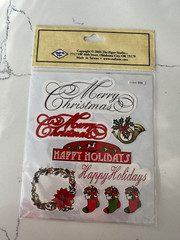 The Paper Studio 2 Sheets Stickabilities Merry Christmas Stockings Wreath Crafts