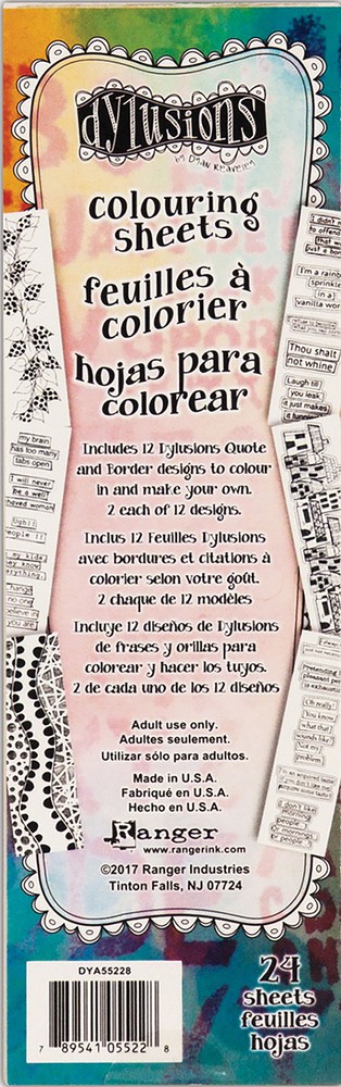 Dyan Reaveley’s Dylusions Coloring Sheets -Borders & Quotes
