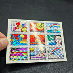 Vintage 80’s 9 Small Prism Florida Tropical Rainbow Beach Vending Stickers Sheet