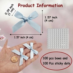 Dorothy 100pcs 4 x 4cm /1.57 x 1.57inch, 3/8 inches wide, 100PCS-Light blue
