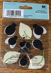 Jolees Cute Lady Bugs Red Black Ladybugs Leaves Spring Time Scrapbook Stickers