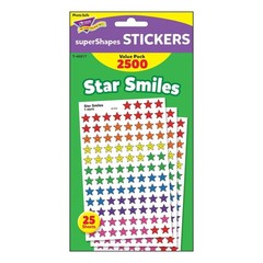 , INC. T-46917 Star Smiles superShapes Stickers Value Pack, 2500/Pack