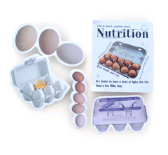 Vintage Food Stickers Breakfast Whole Eggs Vegetarian Meal Lot of 5 Pc Pcs