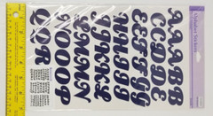 Alphabet & Number Stickers Upper & Lower Case Bold Cursive Set of 2 Blue