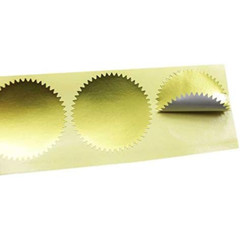100Pcs Foil Pack – Embossed Foil Blank Certificate Stickers Pack For Sealing