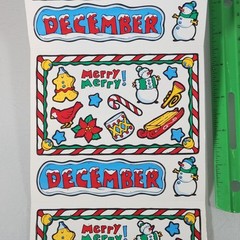 Vintage Frances Meyer December Month Sticker Roll Lot of 61 Sheets – READ