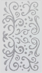 Swirl Swirls Flourish Bling Silver Glitter Accents Recollections Stickers