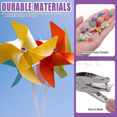 240 Sets 9 Styles and 5 Sizes Multicolor Split Pins Mini Brads Metal Brad with H