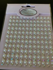 DAWN BIBBY 3D ADHESIVE GEMSTONE CLEAR GEMSTONE/PEARL STRIPS MED 12 STRIPS
