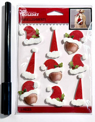 Christmas Hats Acorn Jolee’s Stickers Scrapbooking Card Journal Planner