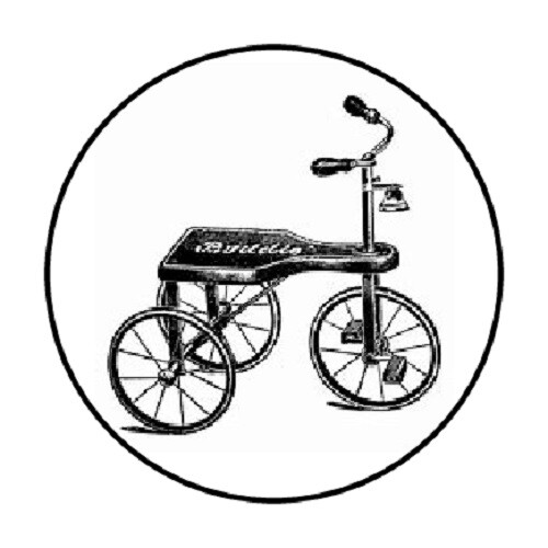 48 Vintage Bike !! ENVELOPE SEALS LABELS STICKERS 1.2″ ROUND