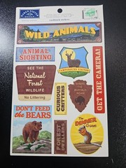 Karen Foster Design Cardstock Sticker Sheet ~ National Forest Wildlife