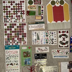 HOLLY JOLLY CHRISTMAS Themed Embellishments Kit