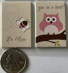 VALENTINE’S DAY GLITTER FOAM CARD Stickers(9pc)Love•Hearts•Be Mine•Owl •Sweetie
