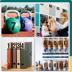 Seloom 13 Sheets Alphabet Stickers,4 Inch Large Vinyl Letter 4 inch, Black