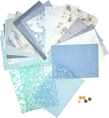 Textured Scrapbook Paper Mesh Fabric – Junk Journal Supplies Assorted Set 51 She